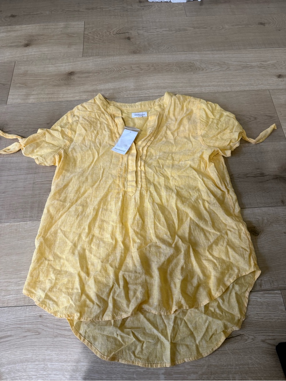 Yellow work blouse dillards